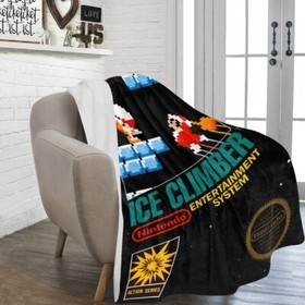 Retro Style Ice Climber NES Game Cover Ultra-Soft Micro Fleece Blanket
