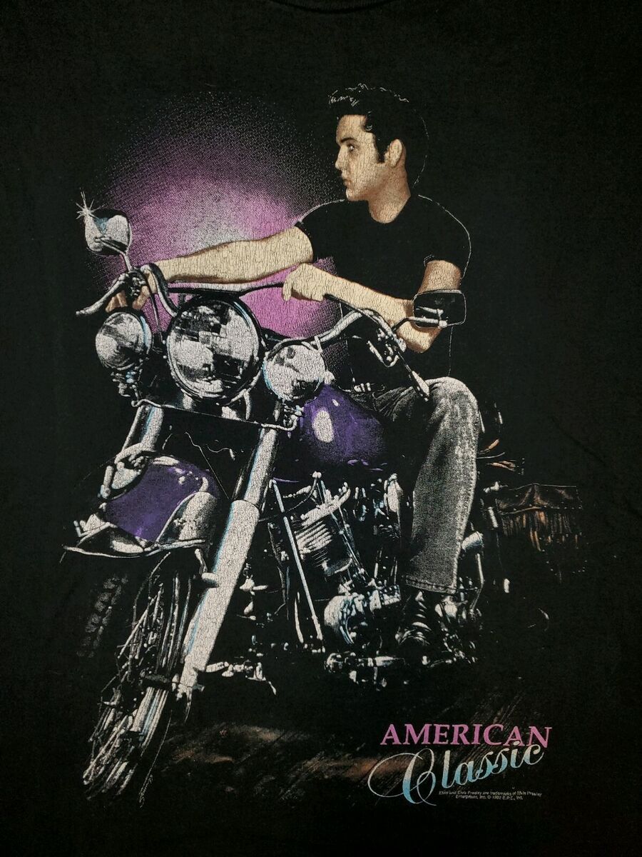 Vintage Elvis Presley American Classic Motorcycles 50s T Vintage Elvis Presley American Classic Motorcycles 50s T