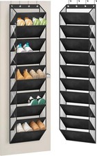 10 Tier Over Door Shoe Organiser Hanging Shoe Rack Storage Holder 20 Pairs Black