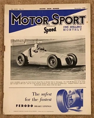 MOTOR SPORT Magazine Nov 1948 Silverstone GP 760cc Rear Engined Renault Saloon