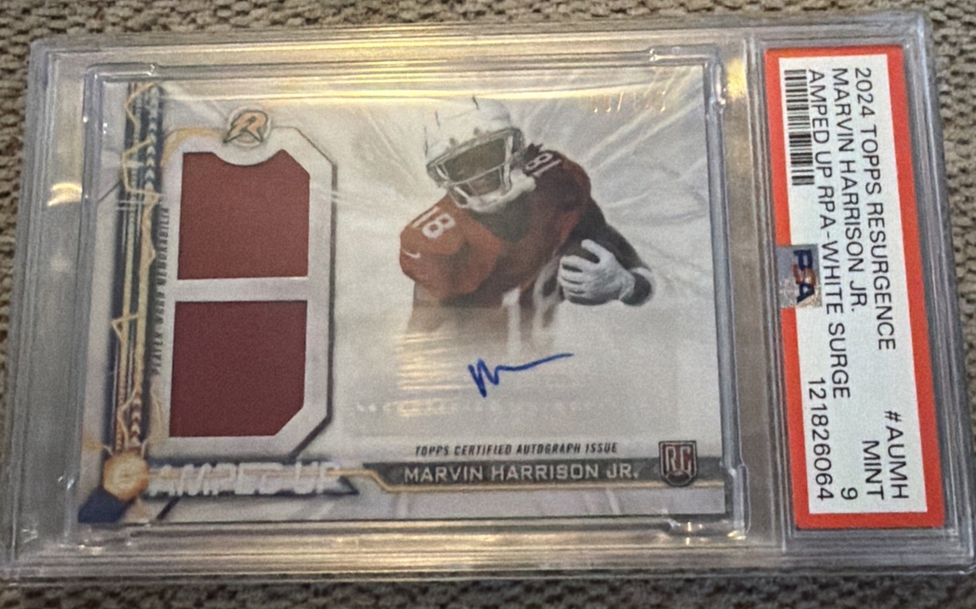 2024 Topps Resurgence - Amped Up Rookie Patch Autographs Marvin Harrison Jr....