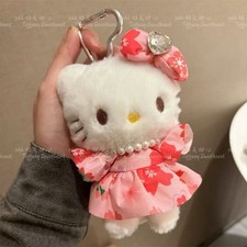Hello Kitty Plush Keychain Floral Dress Cute doll Birthday Gift For Women Girl