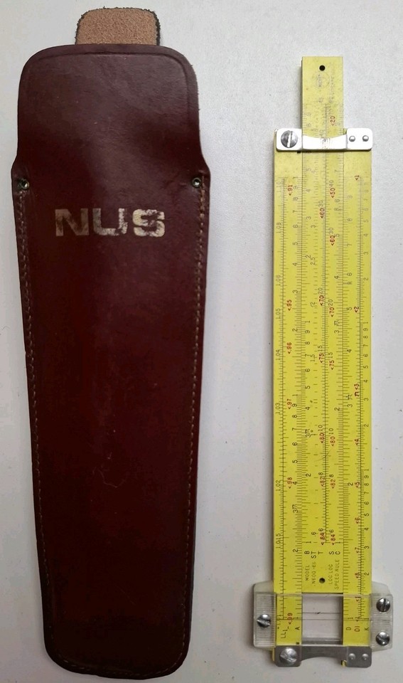 The Pickett N600-ES is the slide rule NASA astronauts actually carried to space — this excellent-condition example with leather case is a piece of real space-age history.
