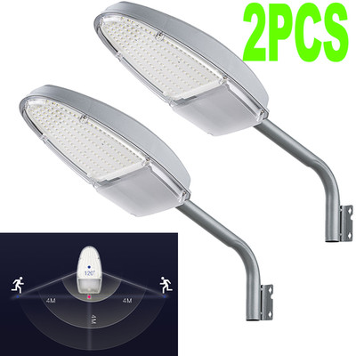2 Packs Outdoor 144 LED Wall Street Light Waterproof Dusk to Dawn Sensor Lamp US