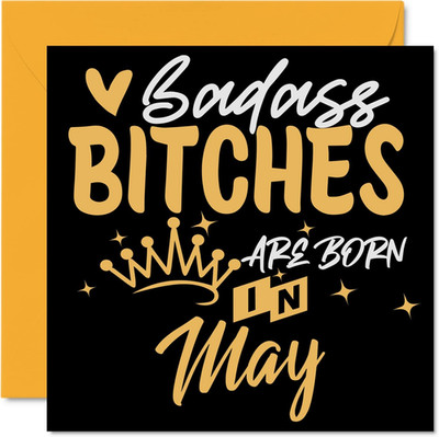 Stuff4 Lustige Geburtstagskarten für Frauen und sie   Badass Bitches Are Born In