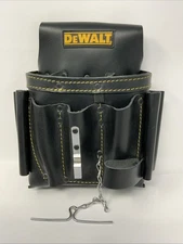 DEWALT Heavy Duty Black Leather Electrician Belt Tool Pouch-8 Pocket DG5421 LW