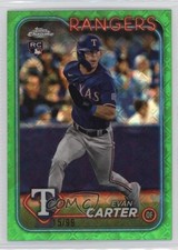 2024 Topps Chrome Logofractor Edition Green Refractor 15/99 Evan Carter #136 v9t