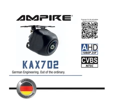 Ampire KAX702 Mini Rear View Camera Under Cabinet Camera (AHD/CVBS), 150° with 8m Cable