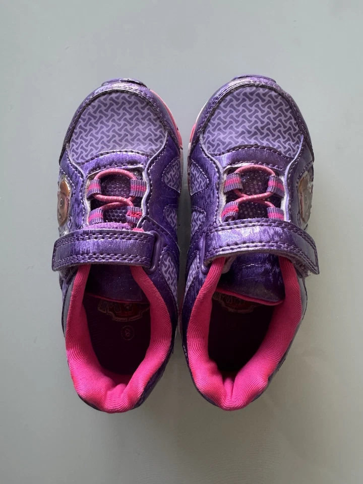 Nickelodeon Paw Patrol Toddler Girl's Shoes Sneakers Size 8 Purple Pink VTG Rare - Image 3 of 4