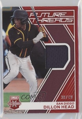 2023 Panini Elite Extra Edition Future Threads Red 38/49 Dillon Head #FT-DH 17wc