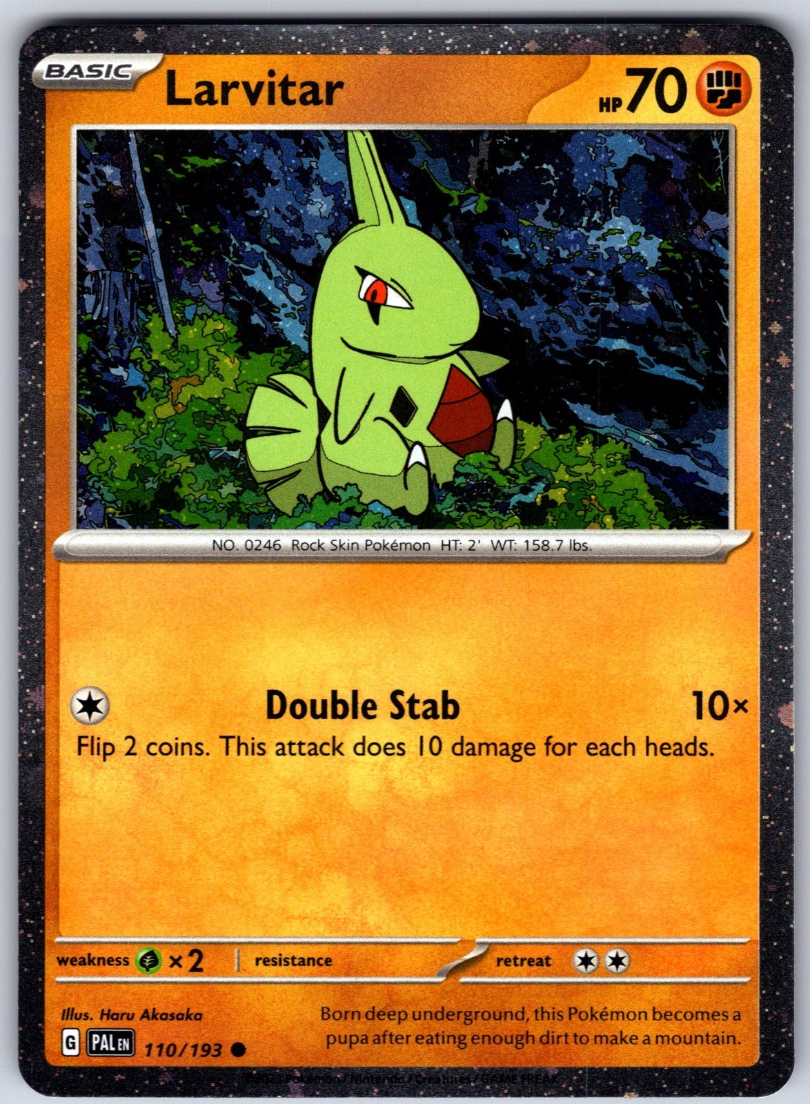Pokemon TCG Larvitar - (Cosmo Holo) 110/193 Holo NM