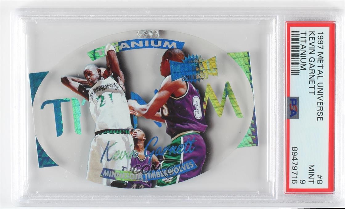 1997-98 Metal Universe Titanium Kevin Garnett #8T PSA 9 MINT HOF 0g09