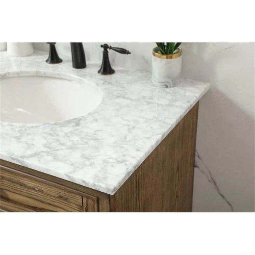 Elegant Decor Americana 32" Aluminum Alloy Single Bathroom Vanity in Driftwood - Picture 4 of 8