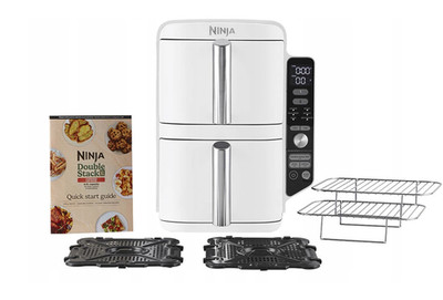 Ninja SL400EUWH Doppel XL Doppel-Heißluftfritteuse Heißluftfritteuse 2470 W