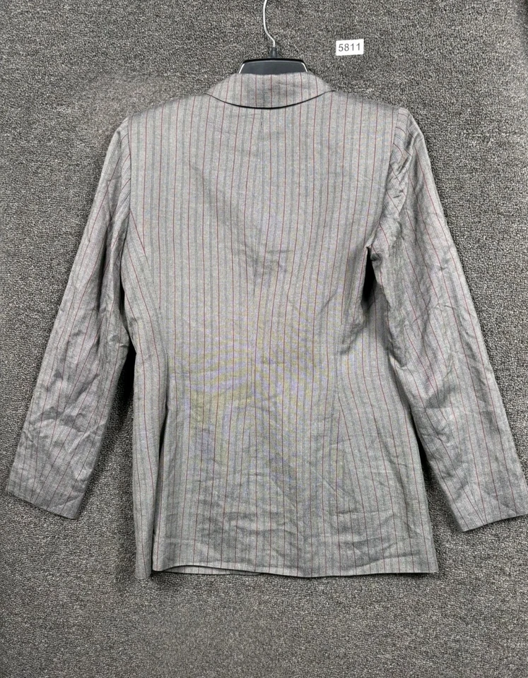 Blazer de Colección Kasper Para ASL Para Mujer Talla 4 Gris Rayas Traje Chaqueta Portador de Negocios Foto 2 de 4