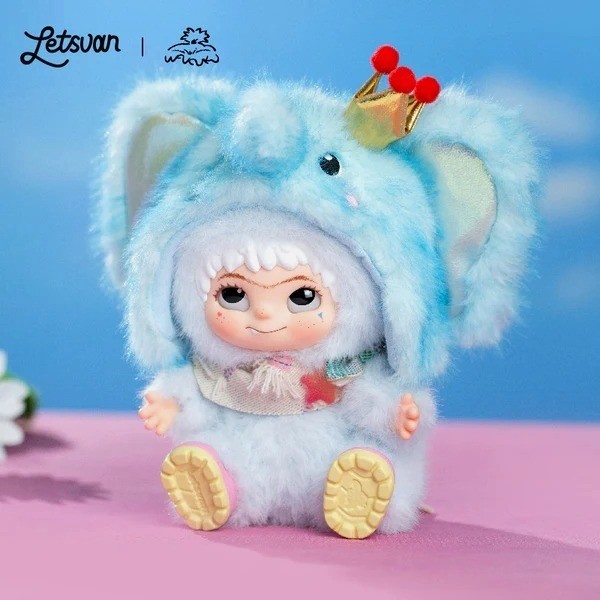 Wakuku Blue Starlight Ton Ton Elephant Plush Pendant Authentic