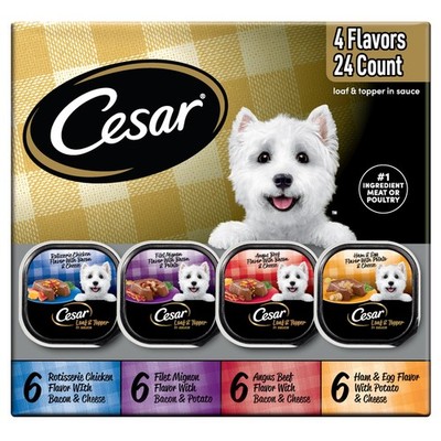 Loaf in Sauce Wet Dog Food Rotisserie Chicken, Filet Mignon, Angus Beef, and ...