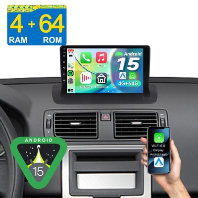 Apple Carplay 4+64G Android 15 Autoradio Navi für Volvo C70   S40 C30 2006-2013