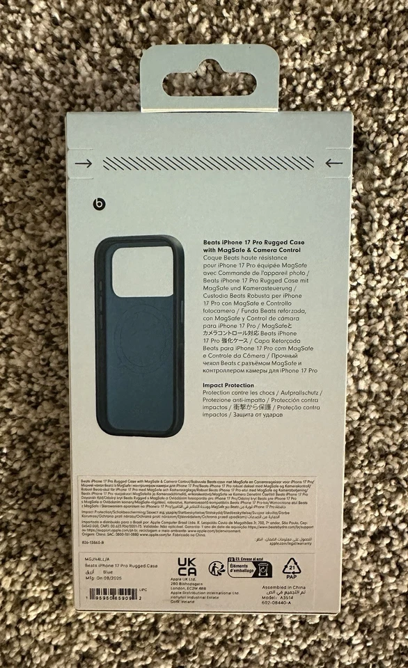 Beats iPhone 17 Pro Rugged Case With MagSafe & Camera Control, Rocky Blue, New - Image 2 of 2