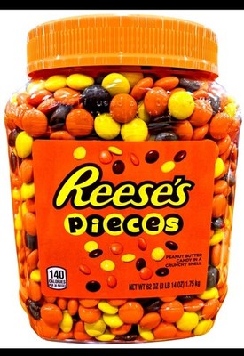 Hershey Reese's Pieces Peanut Butter Candy 62 Ounce Jar EXP 04/2027