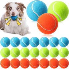 Skylety 24 Pcs 2.5 Inch Squeaky Tennis Balls Bulk for Dogs Bouncy Floatable
