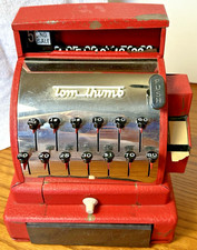Tom Thumb Metal Toy Cash Register - Red - 1950's Child's Toy Used