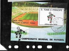 ST THOMAS SC#876 1989 FIFI SOCCER CHAMPIONSHIP SOUVENIR SHEET CTO XF USED STAMP
