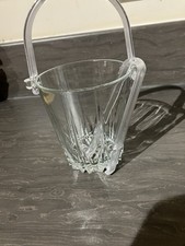 Glass Ice Bucket with Plastic Tongs