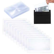 20 Pcs 3X Portable Credit Card Size Pocket Magnifier Glass Magnifier Lens