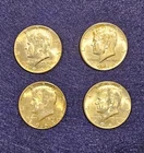 Lot of 4 90% Silver Kennedy Half Dollar Coins