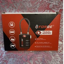 FORGE TSA Travel Sentry Combination Luggage Lock Resettable Cable Lock NIB