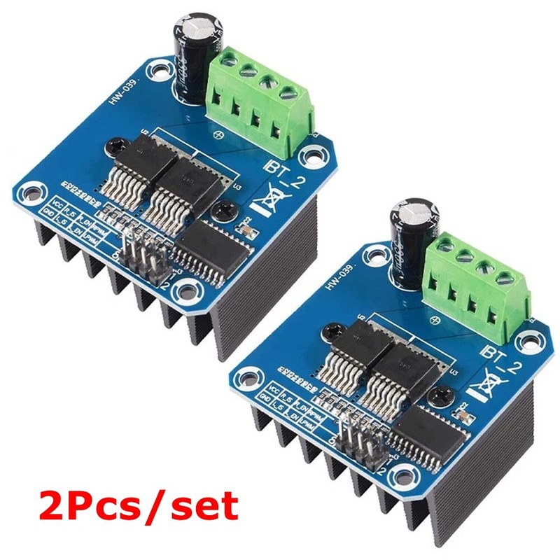 2Pcs H-Bridge Motor Driver Module PWM BTS7960 43A for Arduino Compatible