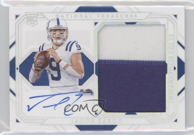 2020 Panini National Treasures Holo Silver 14/25 Jacob Eason #RMS-JE Auto RC 1o2