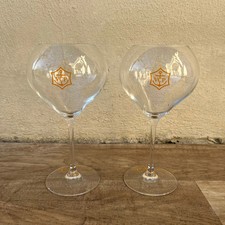 2 x Veuve Clicquot Rich Orange Glasses Flutes - Brand New