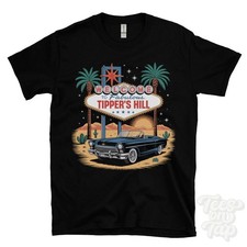 TIPPER'S HILL LAS VEGAS SIGN PARODY FUNNY T-SHIRT sandwell rowley regis england
