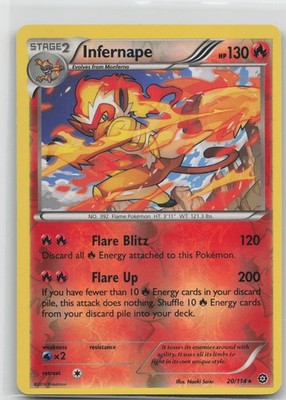 Infernape Holo Rare Fire XY - Steam Siege 20/114 LP 2016 Naoki Saito Reverse Hol