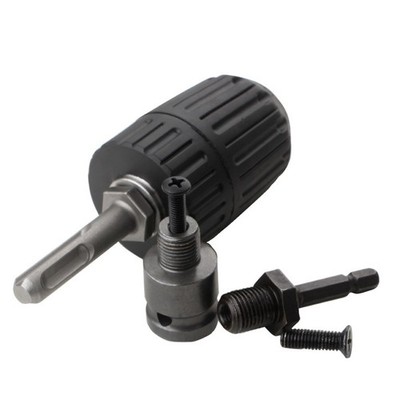 Rotary Hammer Wrench Adapter Kit With 2-13mm Keyless Drill Chuck Adapter cc