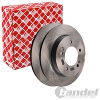 2X febi Bremsscheiben Ø258Mm Hinten Passend FÜR Hyundai IX20 KIA Venga