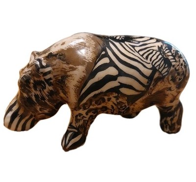 La Vie Collage Nilpferd 14 cm Figur Ornament Deko Hippocampus Wildtier 