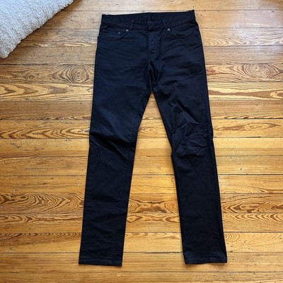 Balenciaga Paris Triple Black Denim Pants Sz33/34 Rare