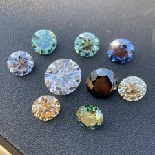 Excellent D Color VVS1 Round Cut Moissanite Loose Gemstones with GRA Certificate