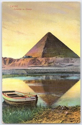 Vintage Postcard Caire Pyramide de Cheops Great Pyramid Cairo Egypt