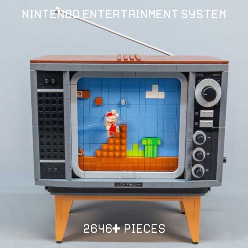 NES Nintendo Entertainment Sys TV Console Retro Game Brick Building Set 2646Pcs