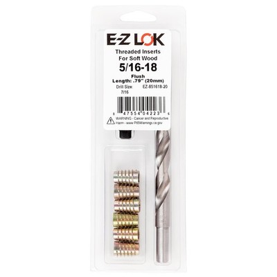Thread Repair Installation Kit - Includes E-Z Hex Threaded Inserts for Soft W...