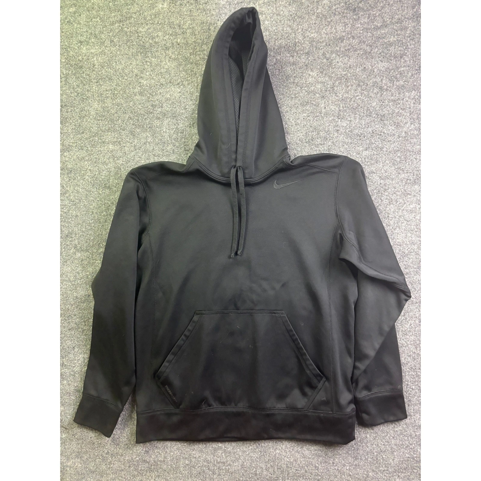 Nike Therma-FIT Hoodie Mens Size M Black Pullover Performance Sweatshirt