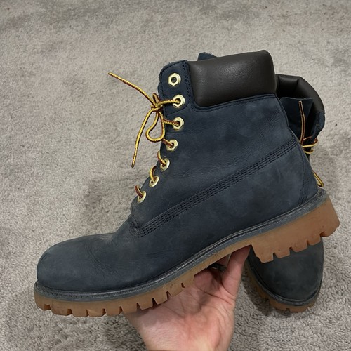 Timberland 6 Inch Premium Navy Blue Suede Boots Mens Size 8.5 Primaloft 400 Gramm - Bild 3 von 10