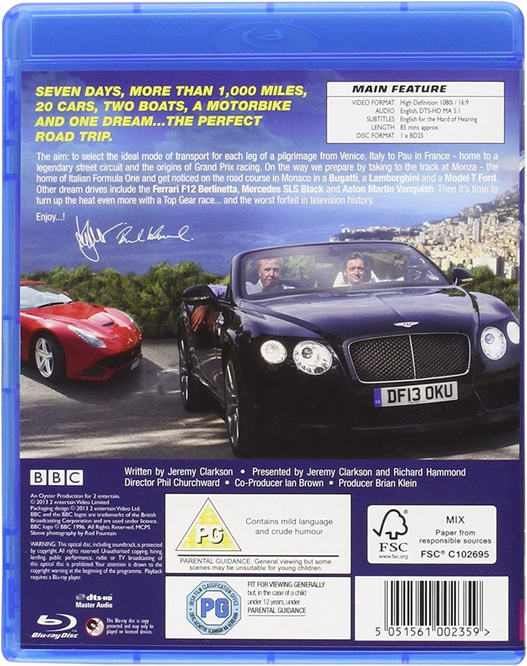 Top Gear - The Perfect Road Trip (Blu-ray) Jeremy Clarkson Richard Hammond - Image 2 of 2