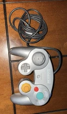 Nintendo GameCube Wired Controller Silver DOL-003 Ergonomic 6ft Cable