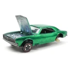 1967 Hot Wheels Redline Custom Camaro GREEN - USA (one wheel missing)