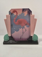 1985 Pelzman Vandor Designs Ceramic Had Painted Flamingo Frame Made In Japan 